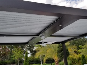 Wiring Lighting & Ceiling Fans on Awning - Boca Raton, FL